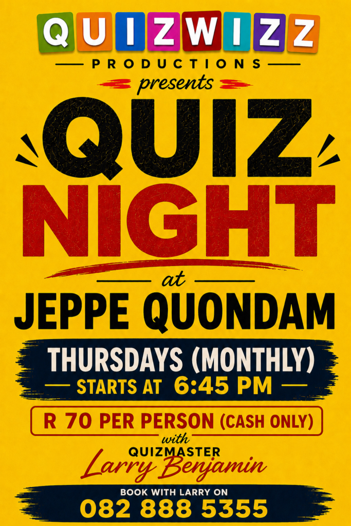 QUIZ NIGHT AT JEPPE QUONDAM CLUB (BEDFORDVIEW) 37009246 7676 44f5 ac50 35a34c2a63a7