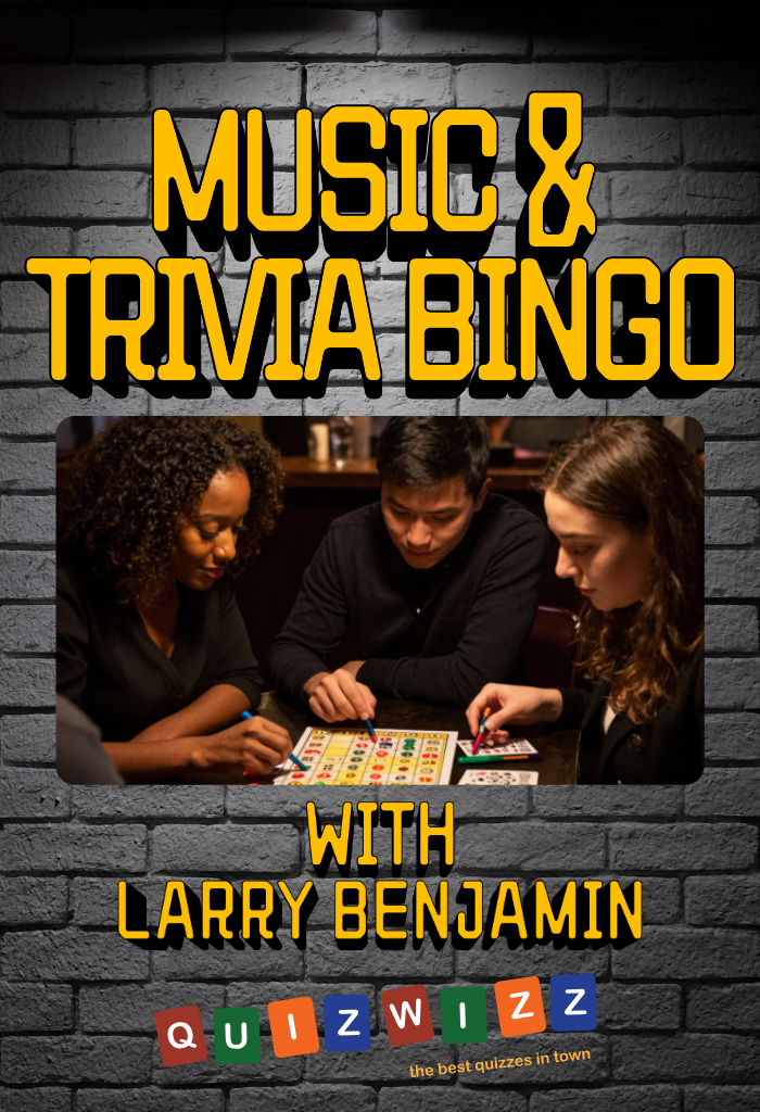 Music & Trivia Bingo Poster